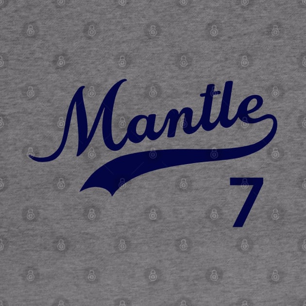 Mickey Mantle 7, Yankees by FanSwagUnltd